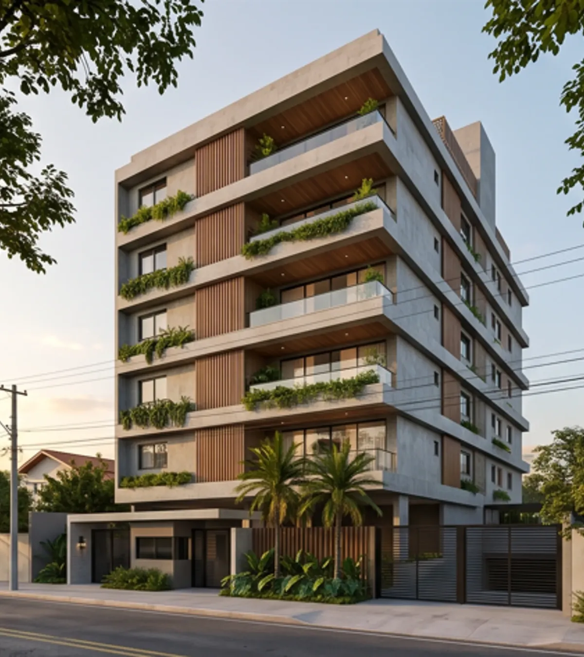 Edifício residencial de 6 pavimentos e 2 subsolos